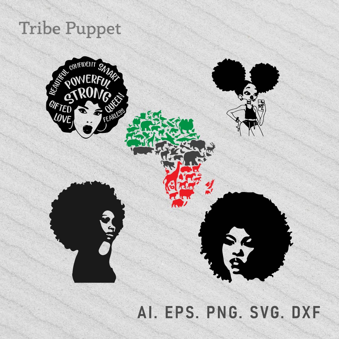 Afro Women vector preview image.