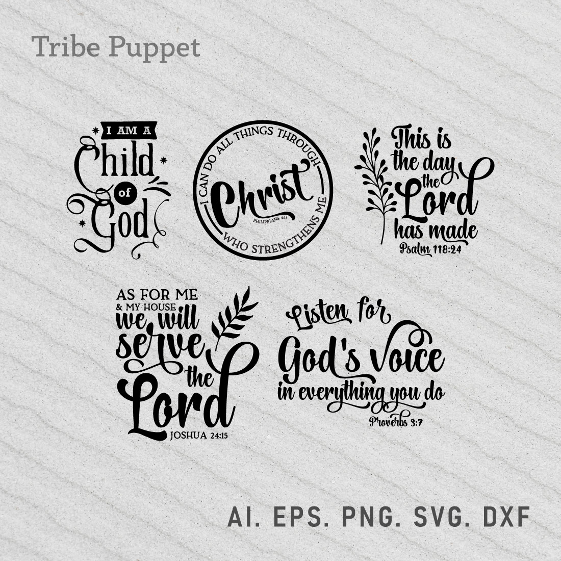 Christian Typography bundle preview image.