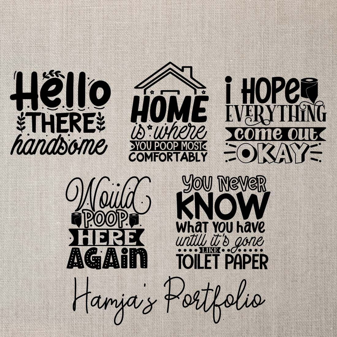 Bathroom Typography svg preview image.