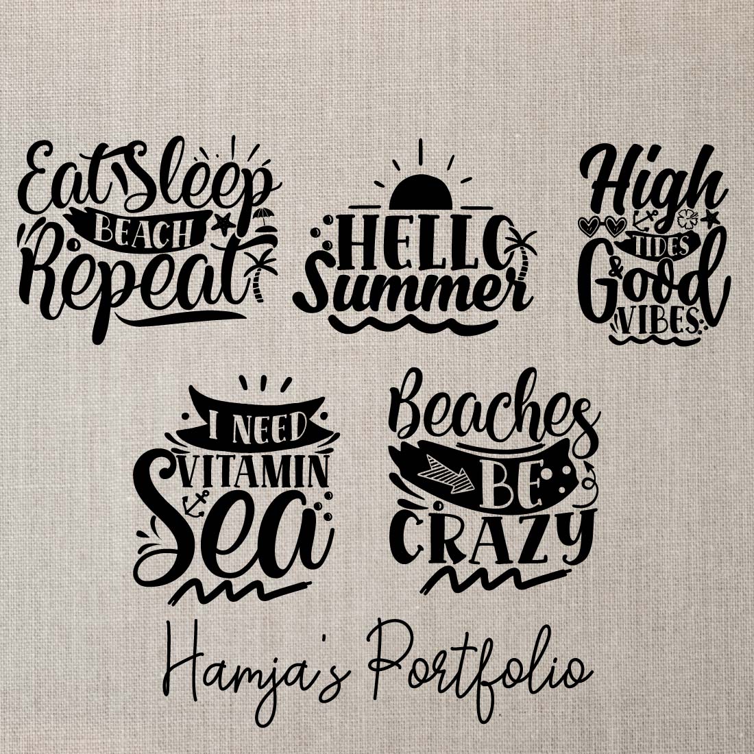 Summer Typography Svg preview image.
