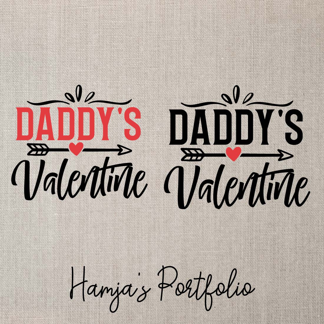 Daddy'S Valentine Vector preview image.
