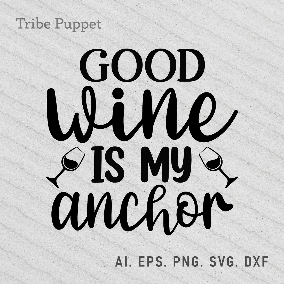 Wine Typography SVG preview image.