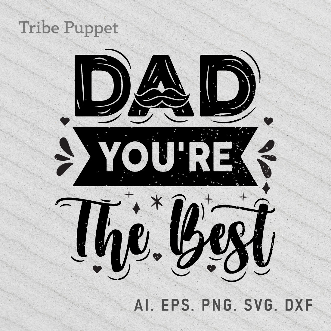 Dad Typography preview image.