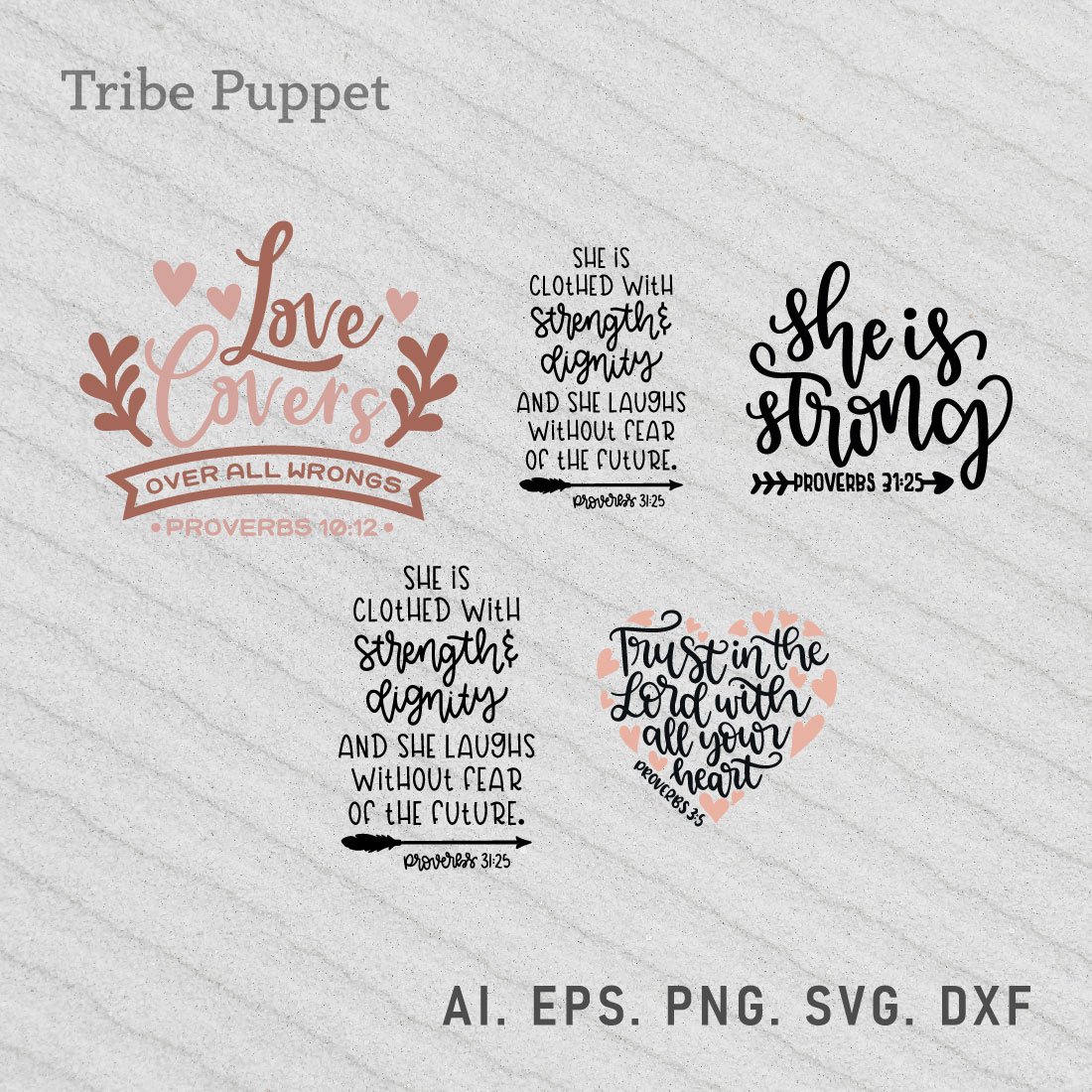 Christian Typography bundle preview image.