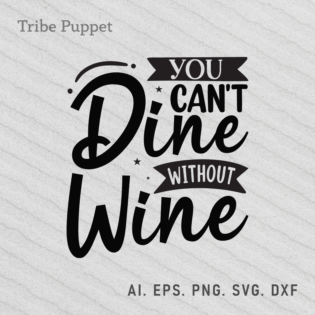 Wine Typography SVG preview image.