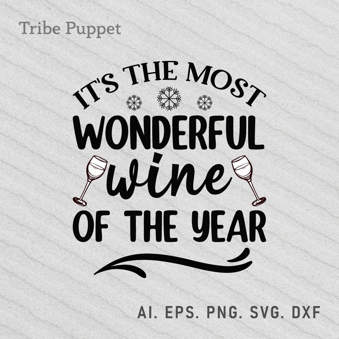 Wine Typography SVG preview image.