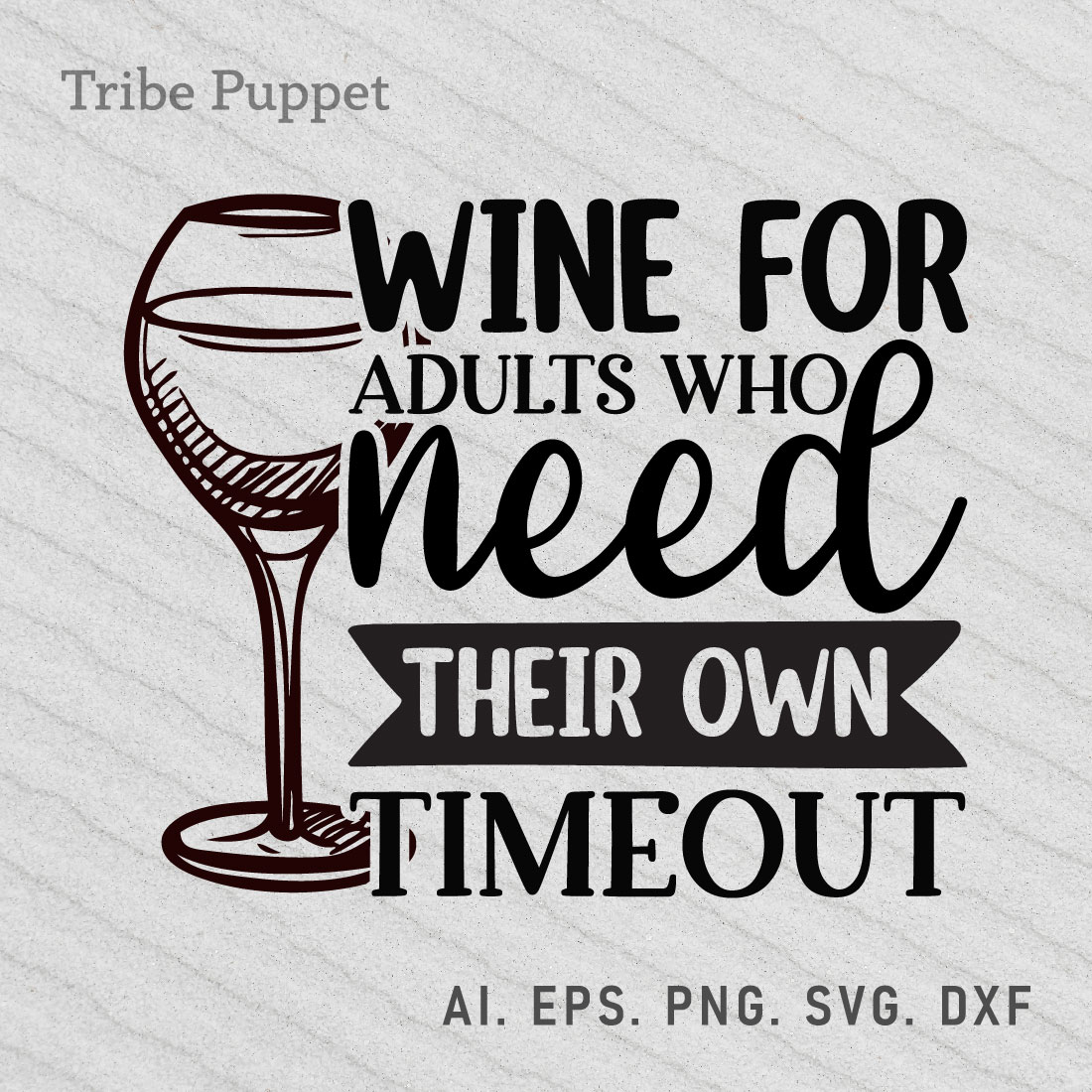 Wine Typography SVG preview image.