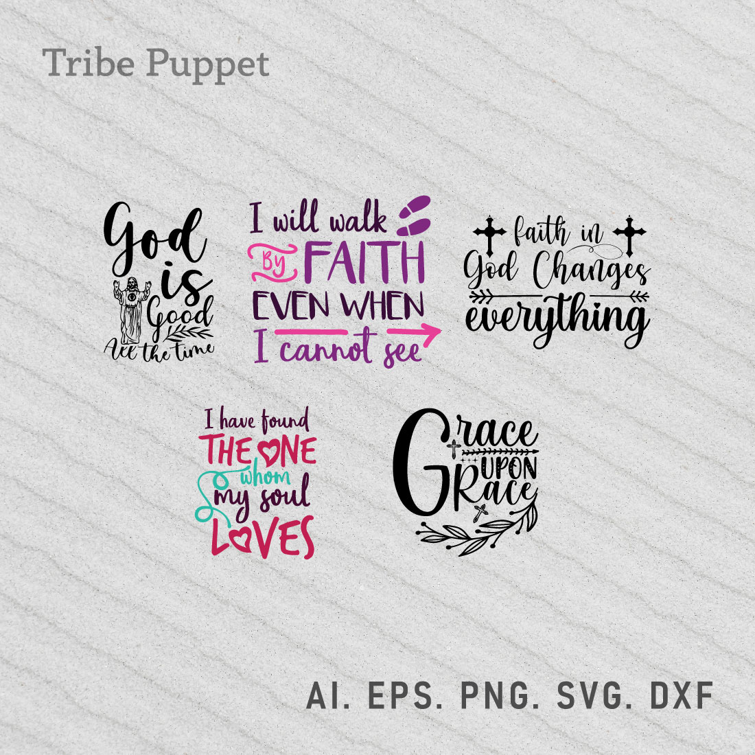 Christian Typography bundle preview image.