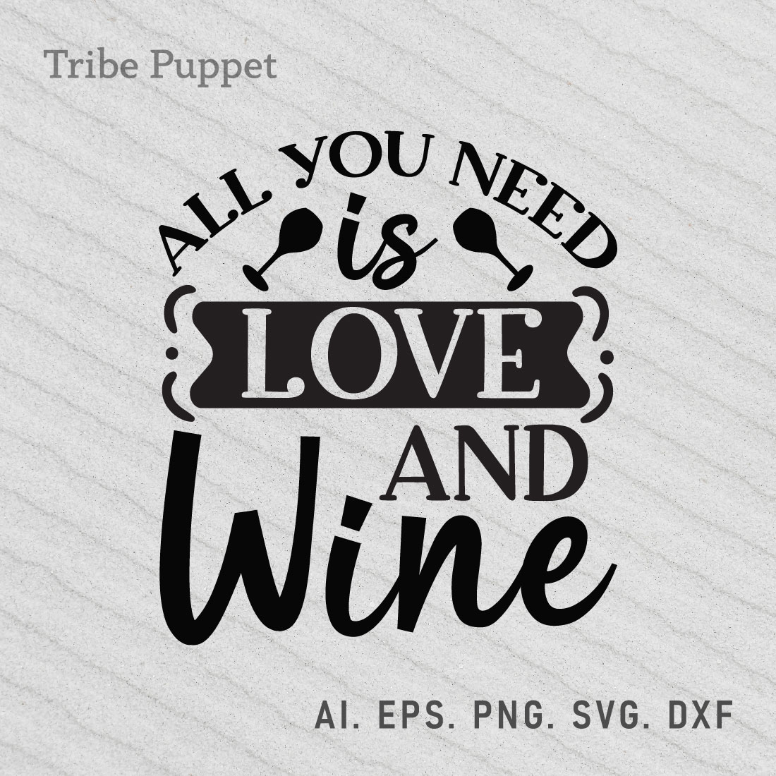 Wine Typography SVG preview image.