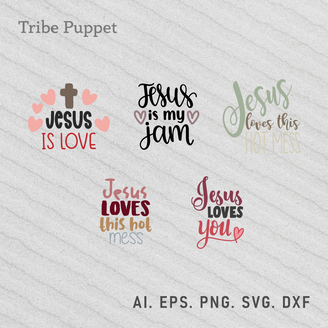 Christian Typography bundle preview image.