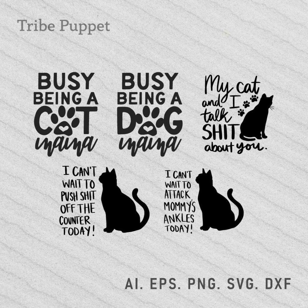Cat Typography Vector - MasterBundles