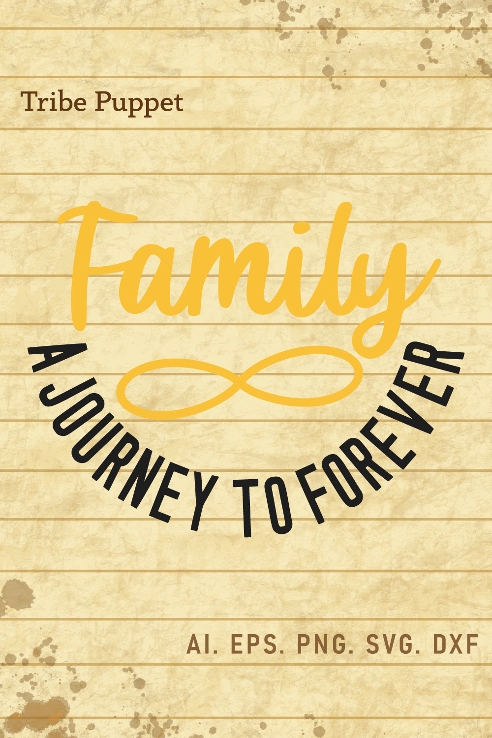 Family Typography pinterest preview image.