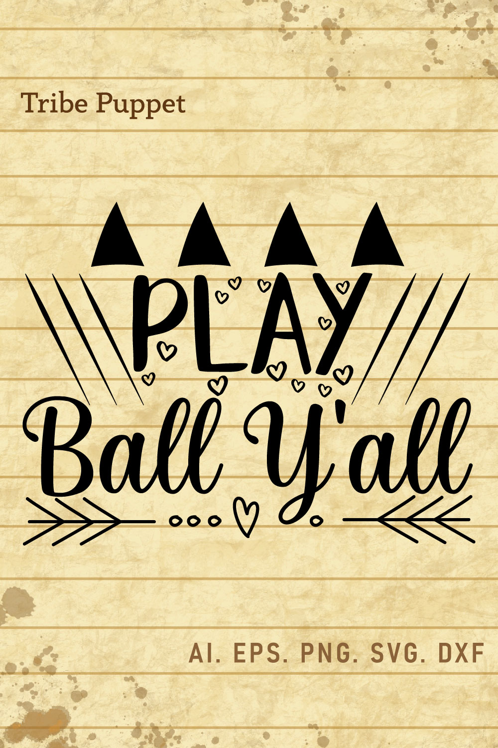 Baseball Typography pinterest preview image.