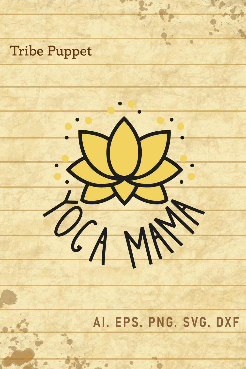 Yoga SVG pinterest preview image.