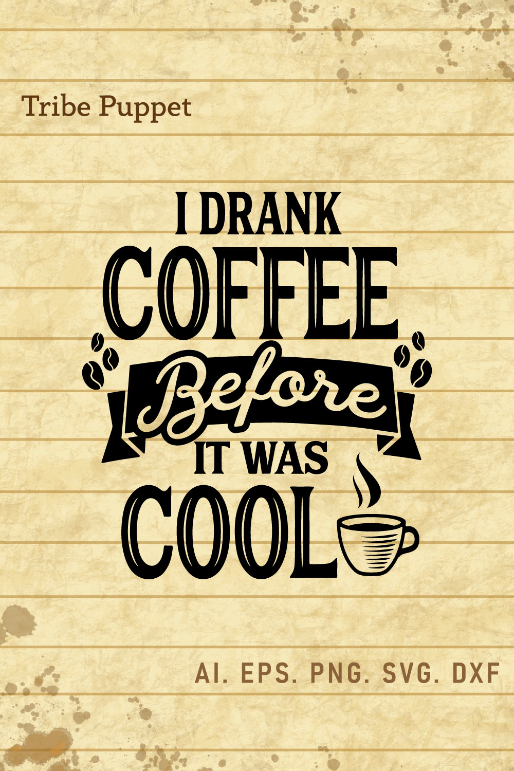 Vintage Coffee Typo 18 pinterest preview image.