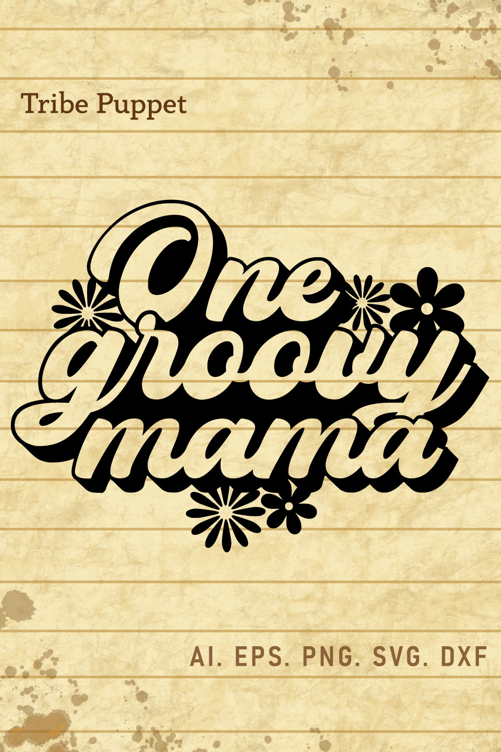 Groovy Typography pinterest preview image.