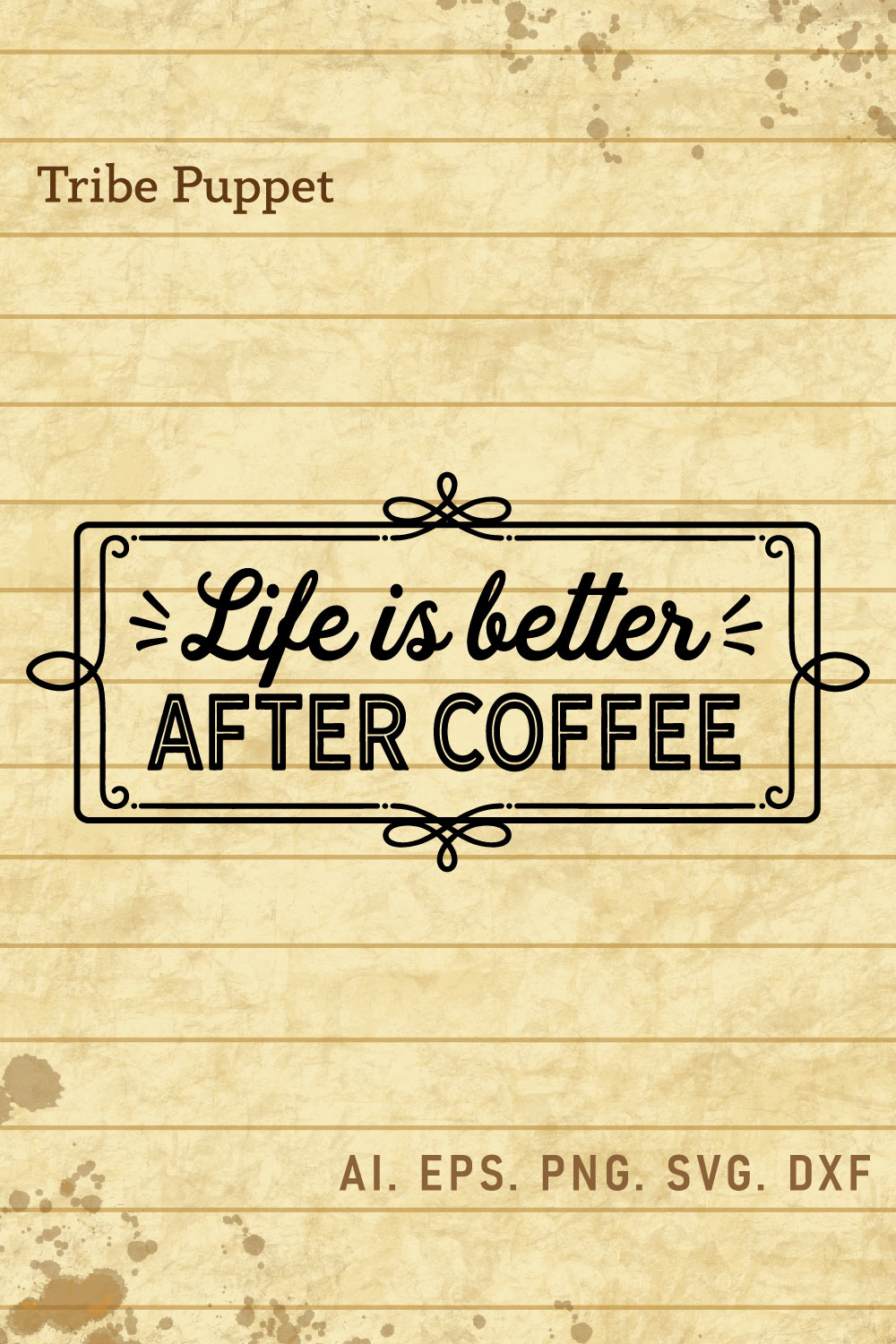 Vintage Coffee Typo 19 pinterest preview image.