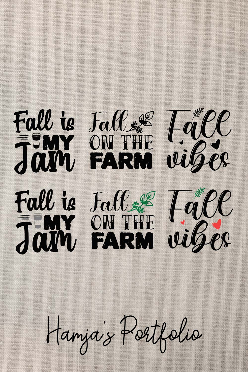 Fall Typography Svg pinterest preview image.