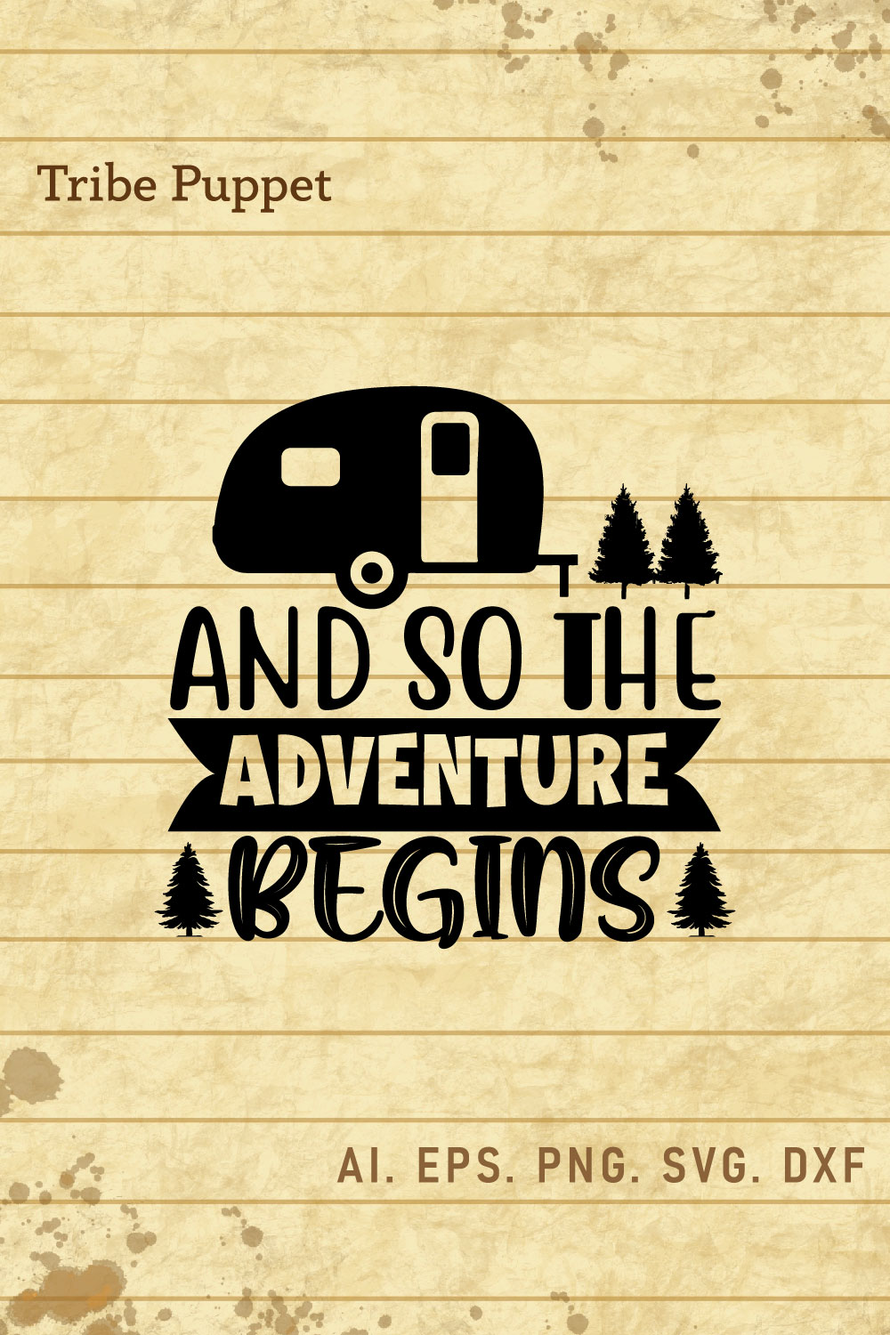 Adventure Typography pinterest preview image.