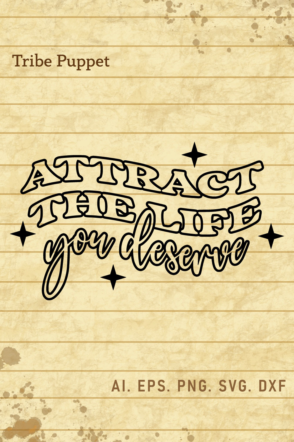 Law of Attraction Typography pinterest preview image.