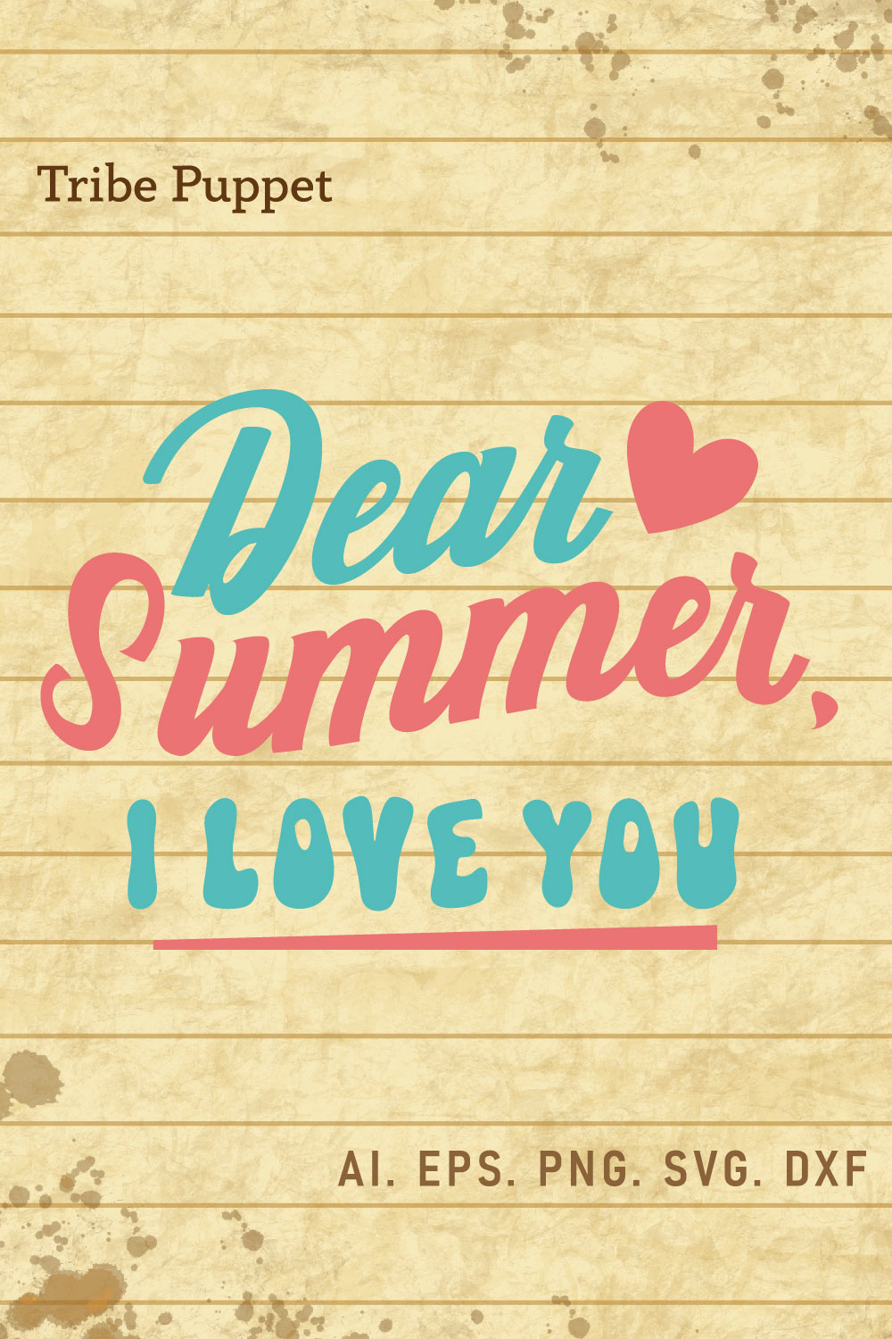 Summer SVG pinterest preview image.