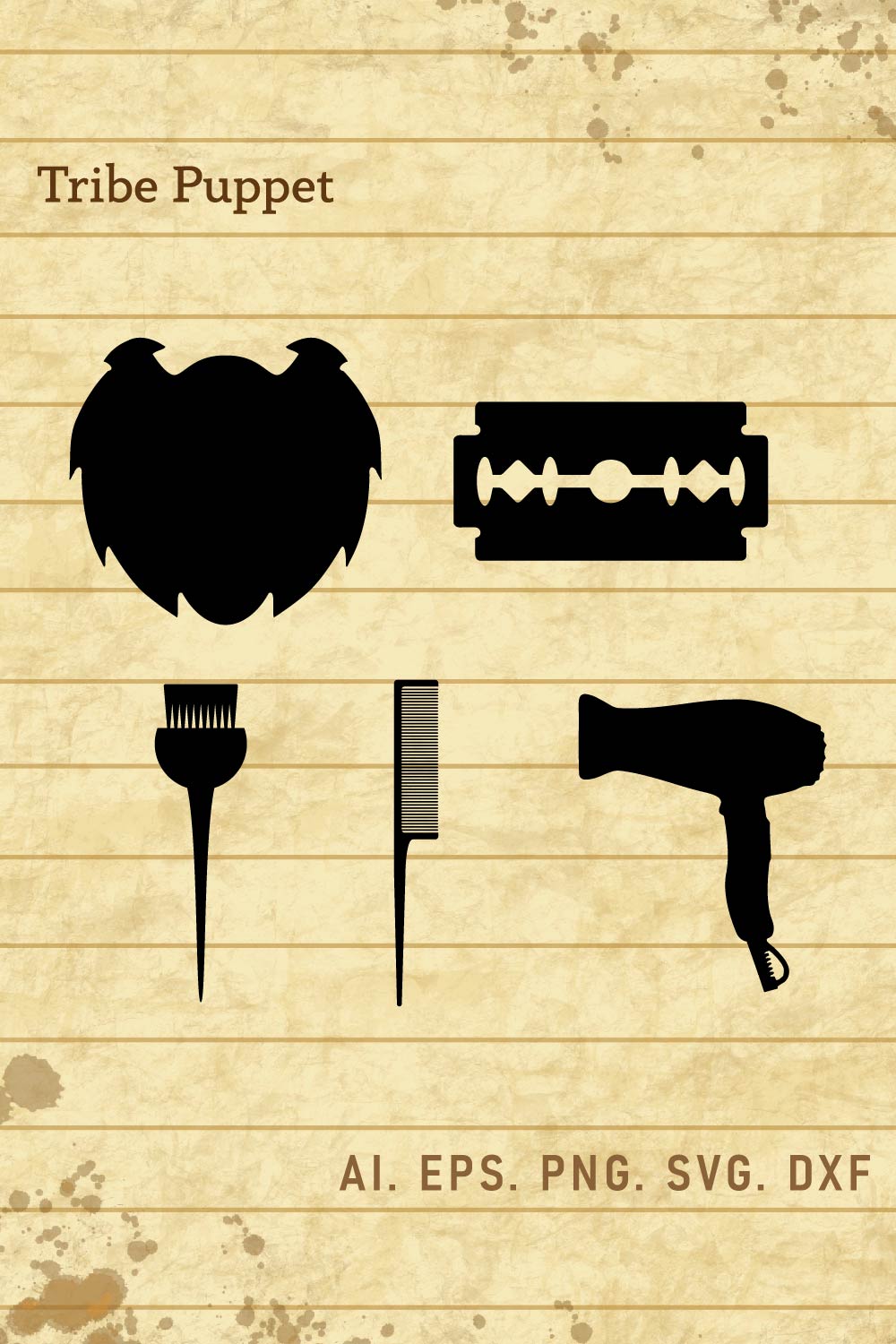 Barber Hairdresser Design pinterest preview image.