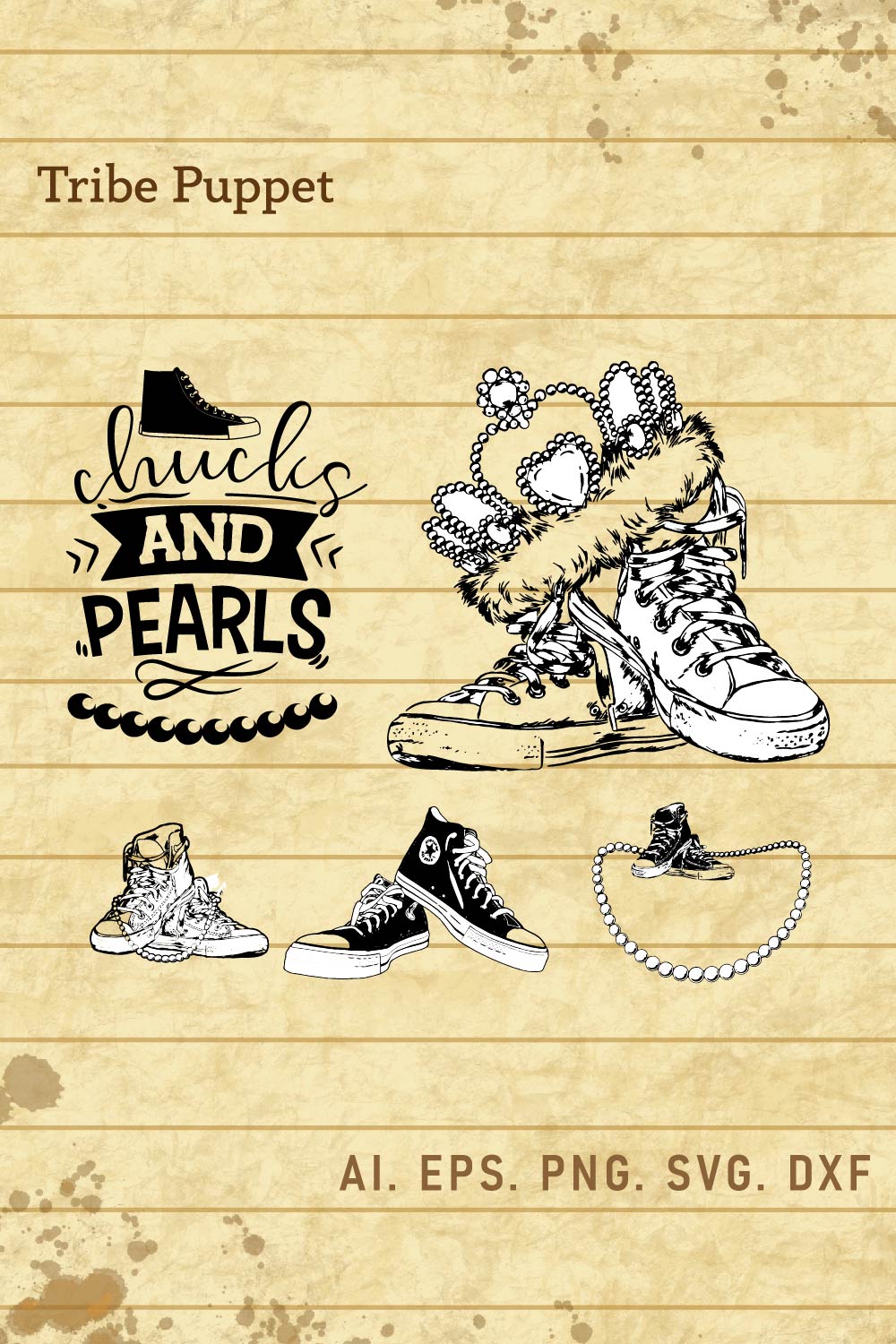 Shoes Typography pinterest preview image.