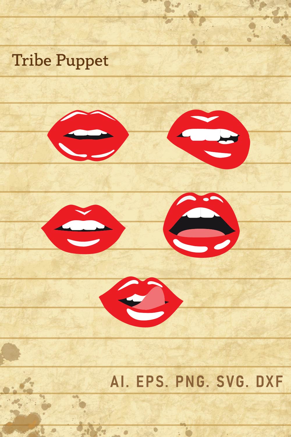 Lips Bundle pinterest preview image.