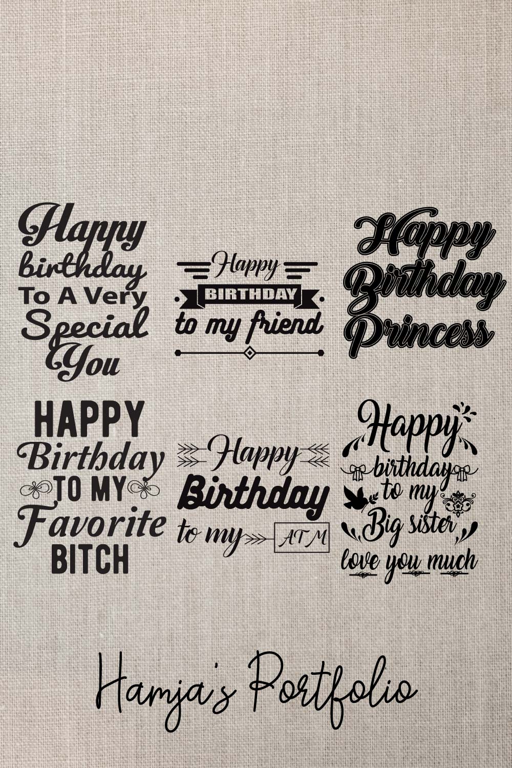 Happy Brithday Vector Svg pinterest preview image.