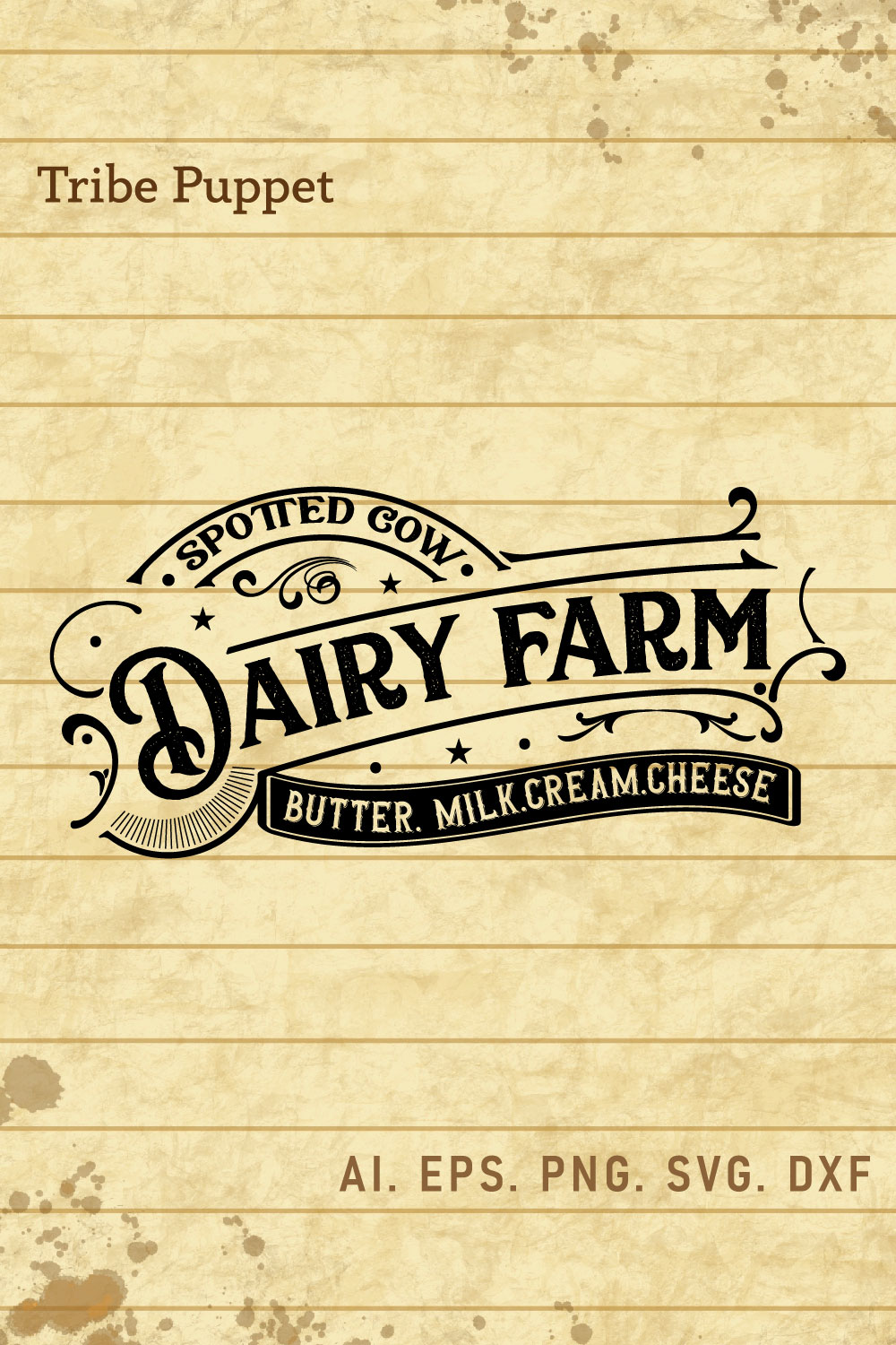 Vintage Farm House Typo pinterest preview image.