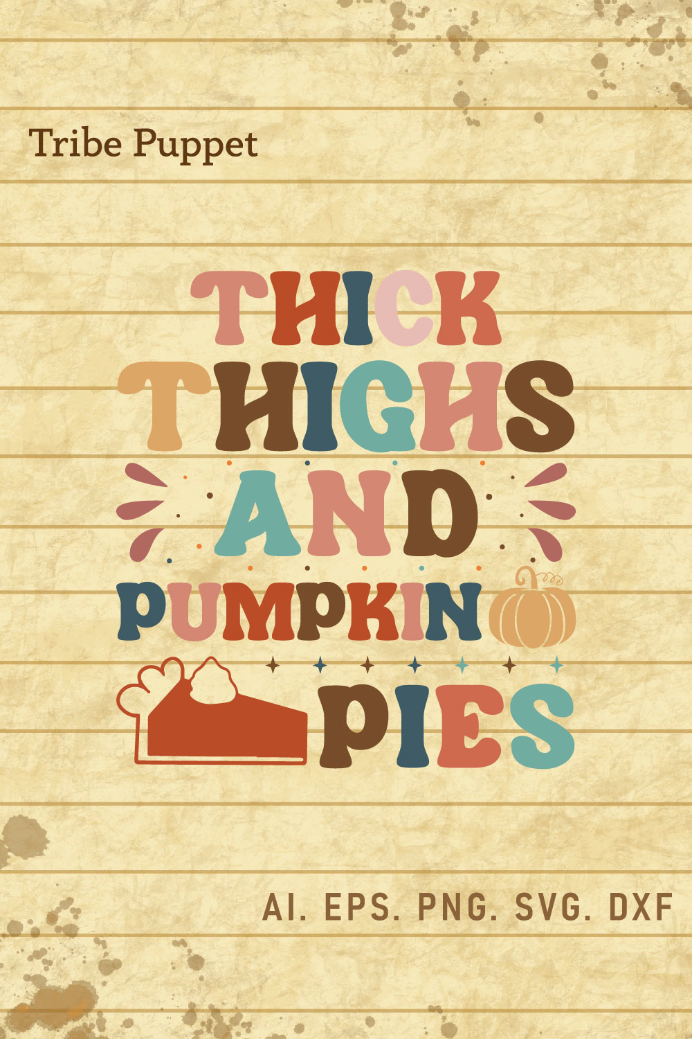 Thanksgiving Typography pinterest preview image.