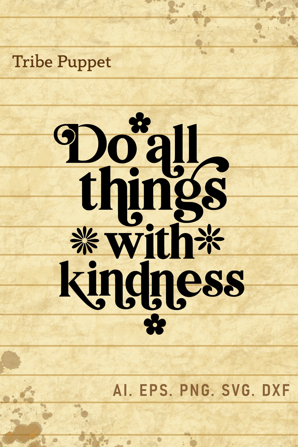 Kindness Typography pinterest preview image.