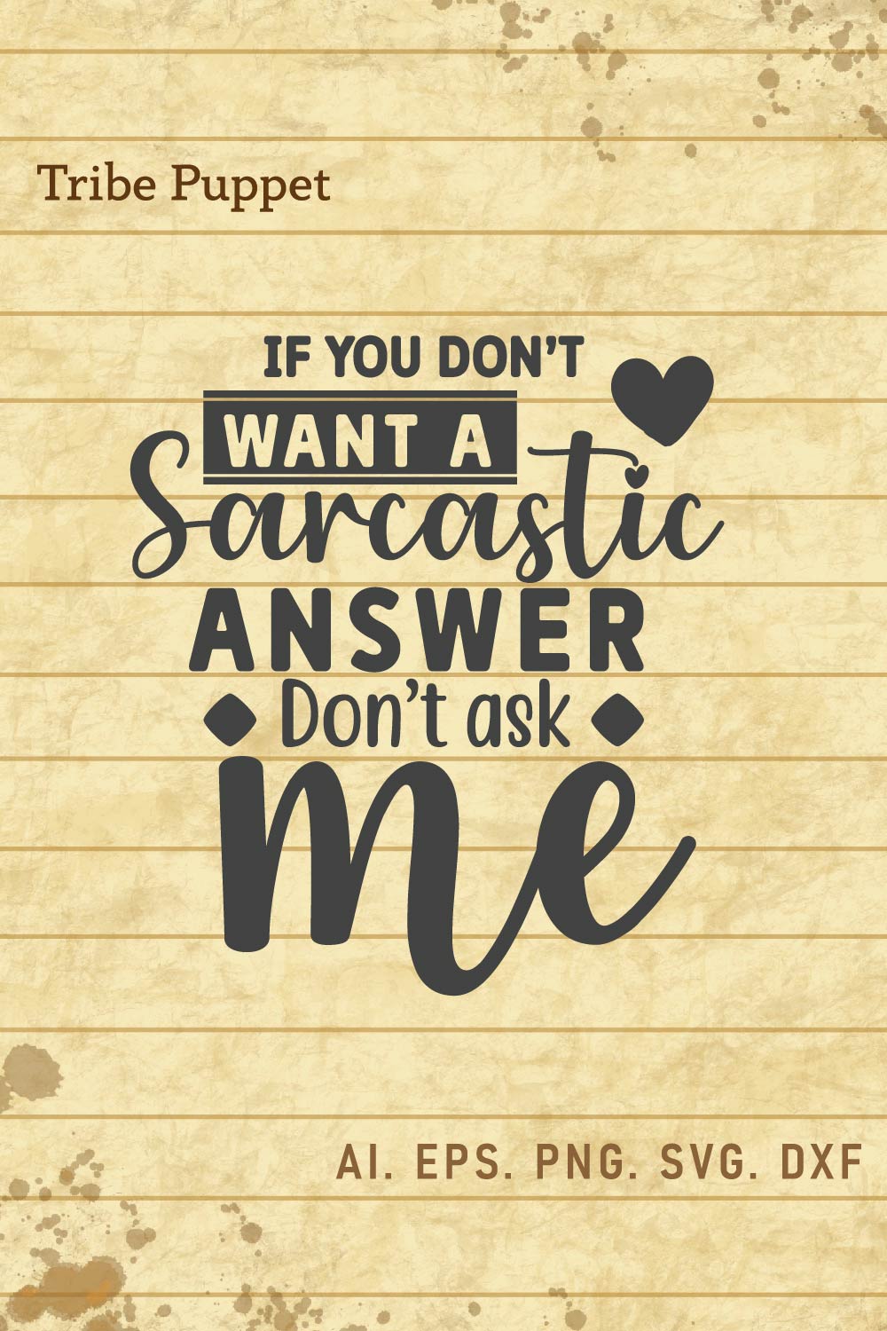 Sarcastic Typography pinterest preview image.