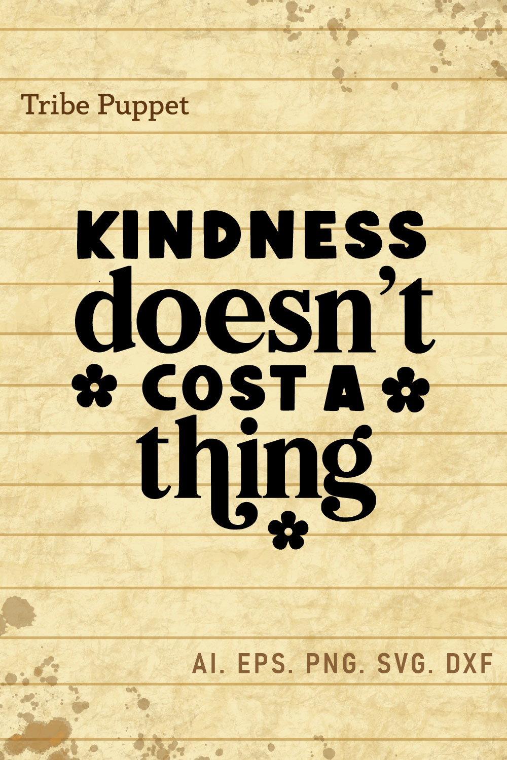 Kindness Typography pinterest preview image.