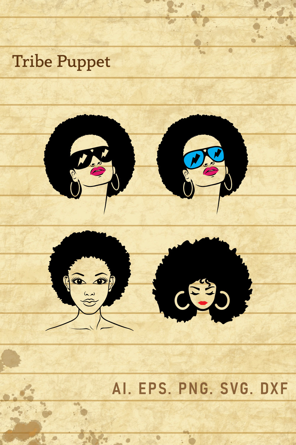 Afro Woman pinterest preview image.