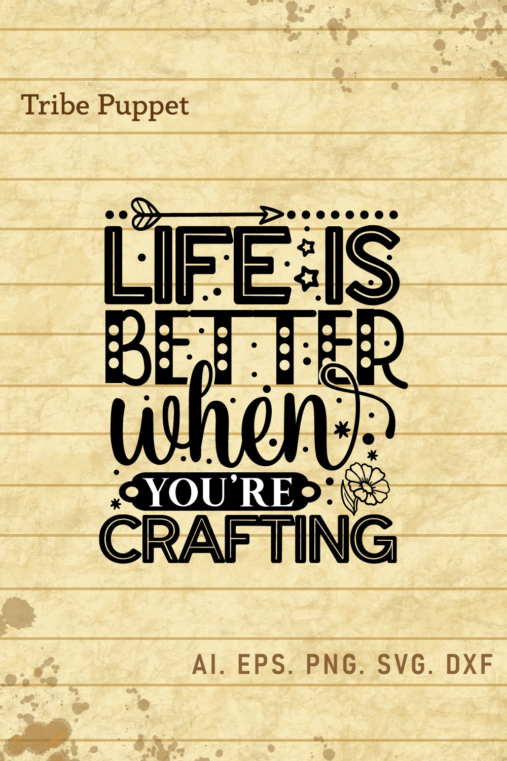 Craft Typography pinterest preview image.