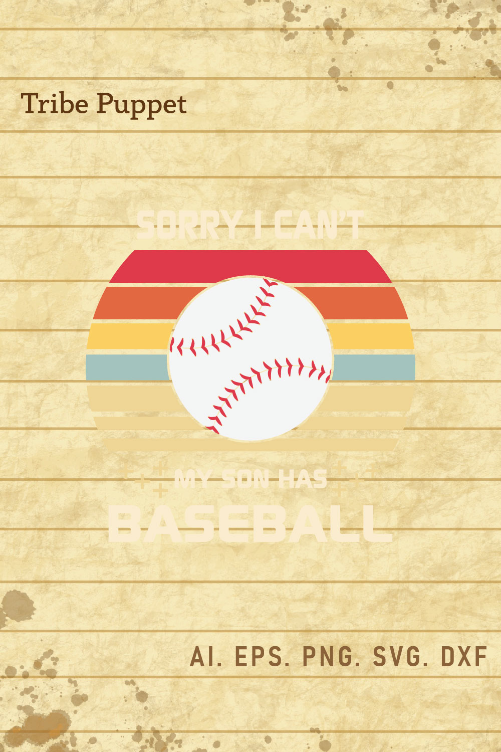 Baseball Typography pinterest preview image.