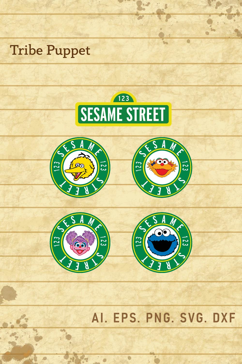 Sesame Street Characters pinterest preview image.