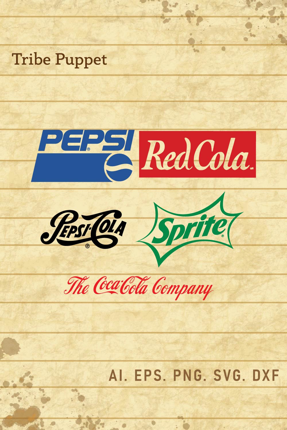 Soda & Drinks Vector pinterest preview image.