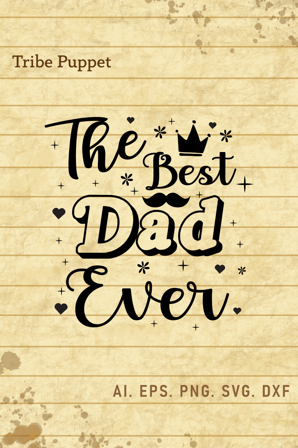 Dad Typography pinterest preview image.