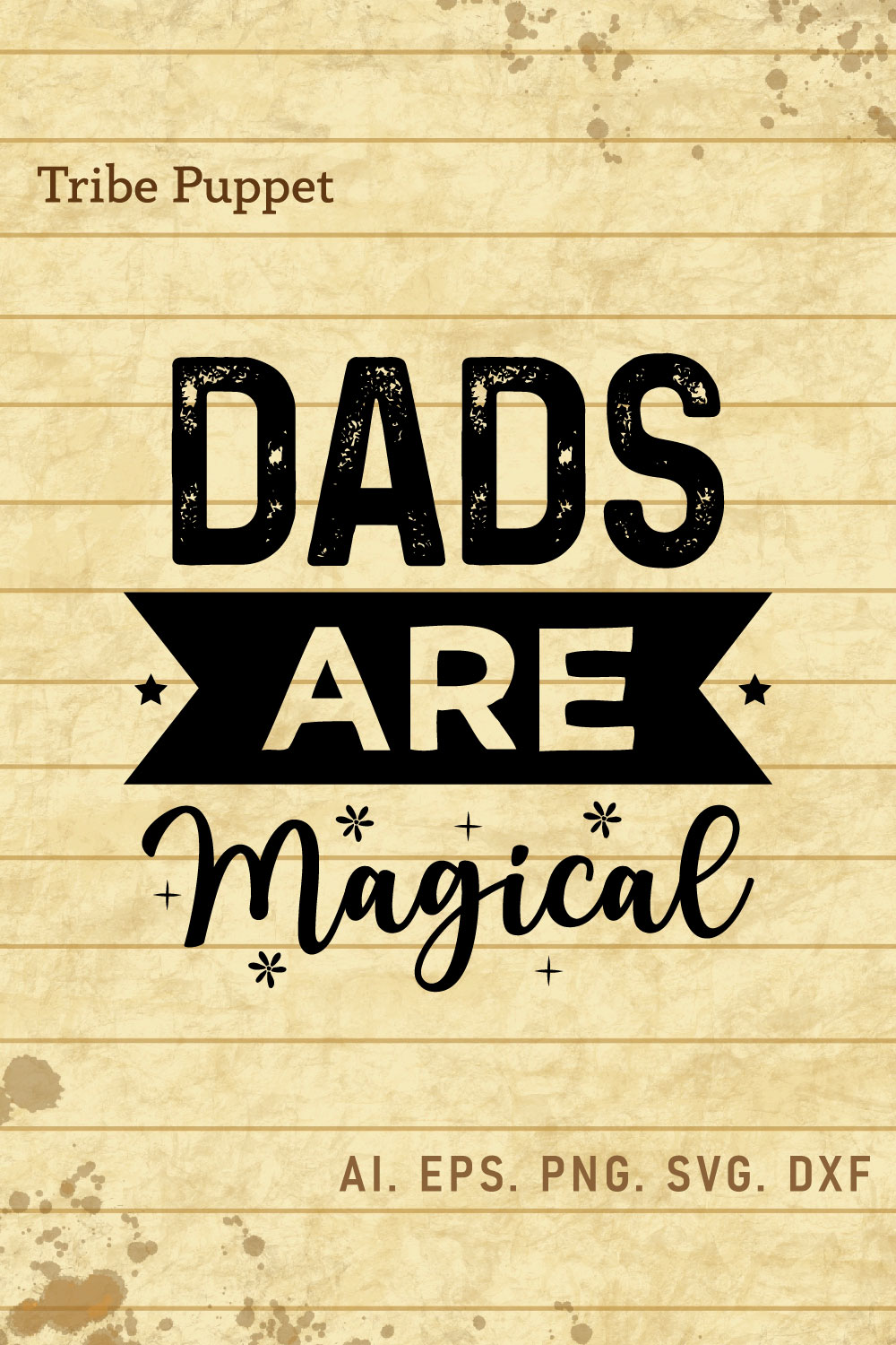 Dad Typography pinterest preview image.