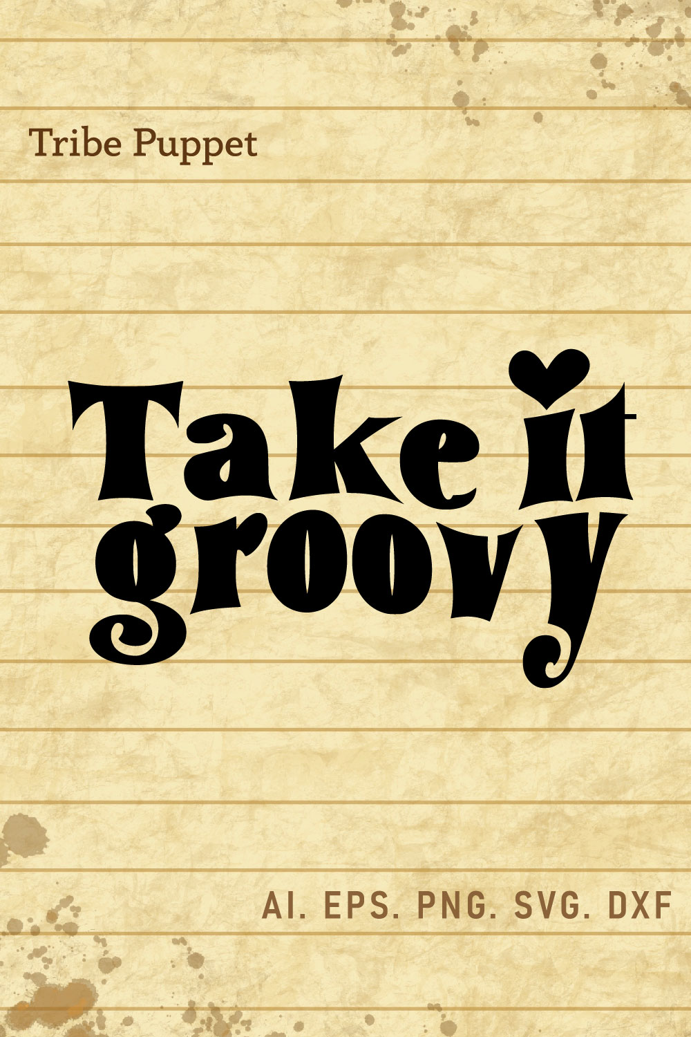 Groovy Typography pinterest preview image.