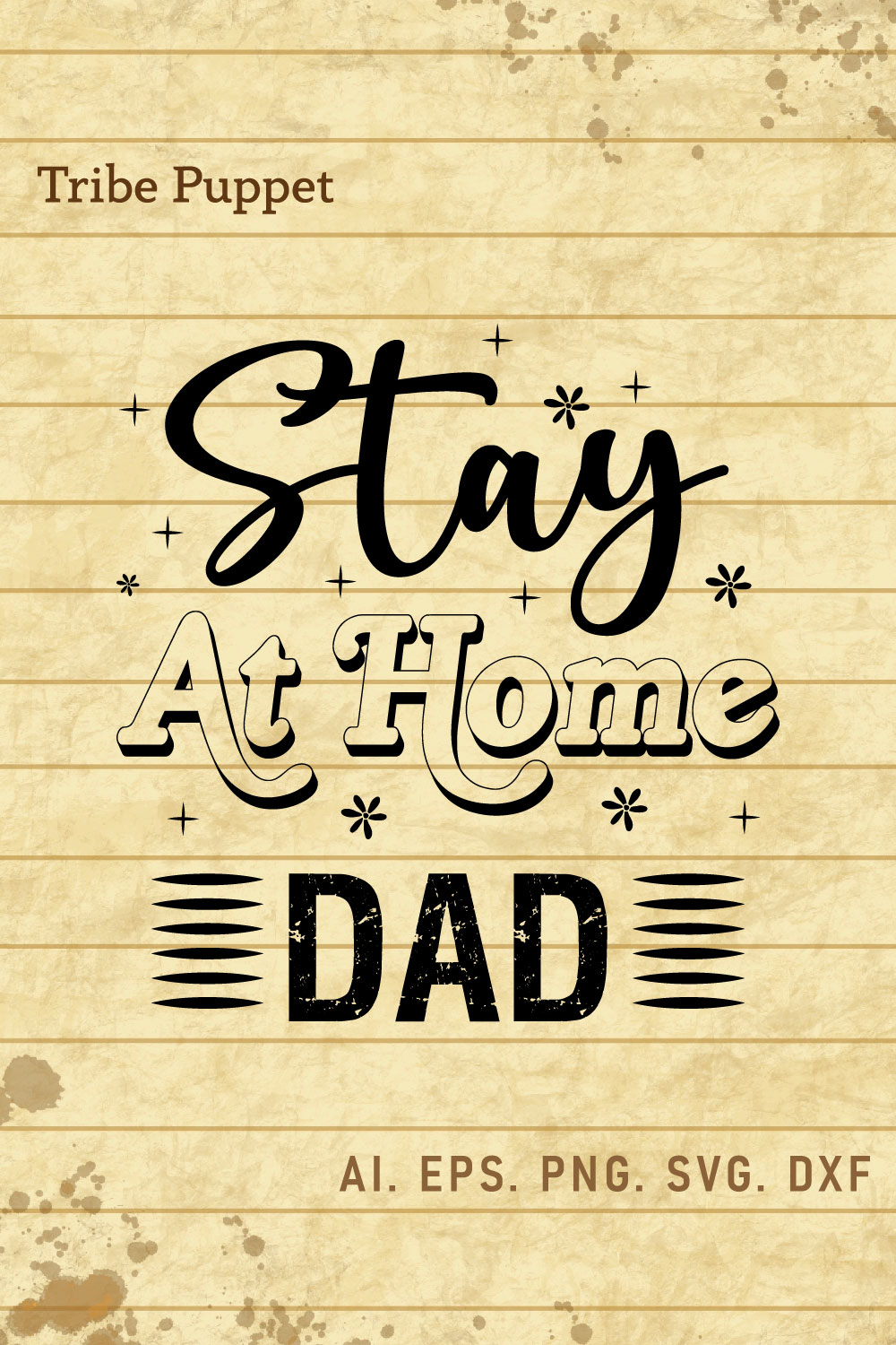 Dad Typography pinterest preview image.