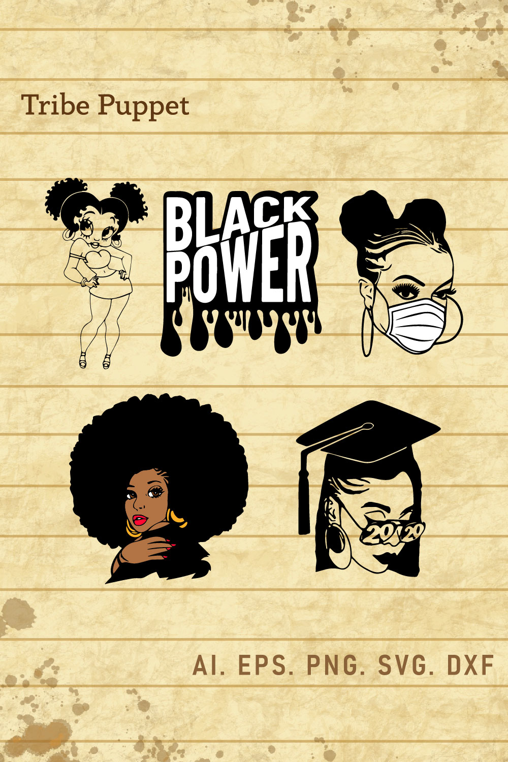 Afro Woman pinterest preview image.