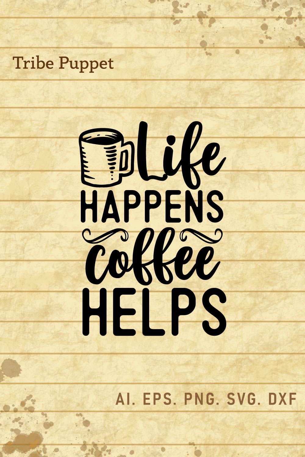 Coffee Quotes pinterest preview image.