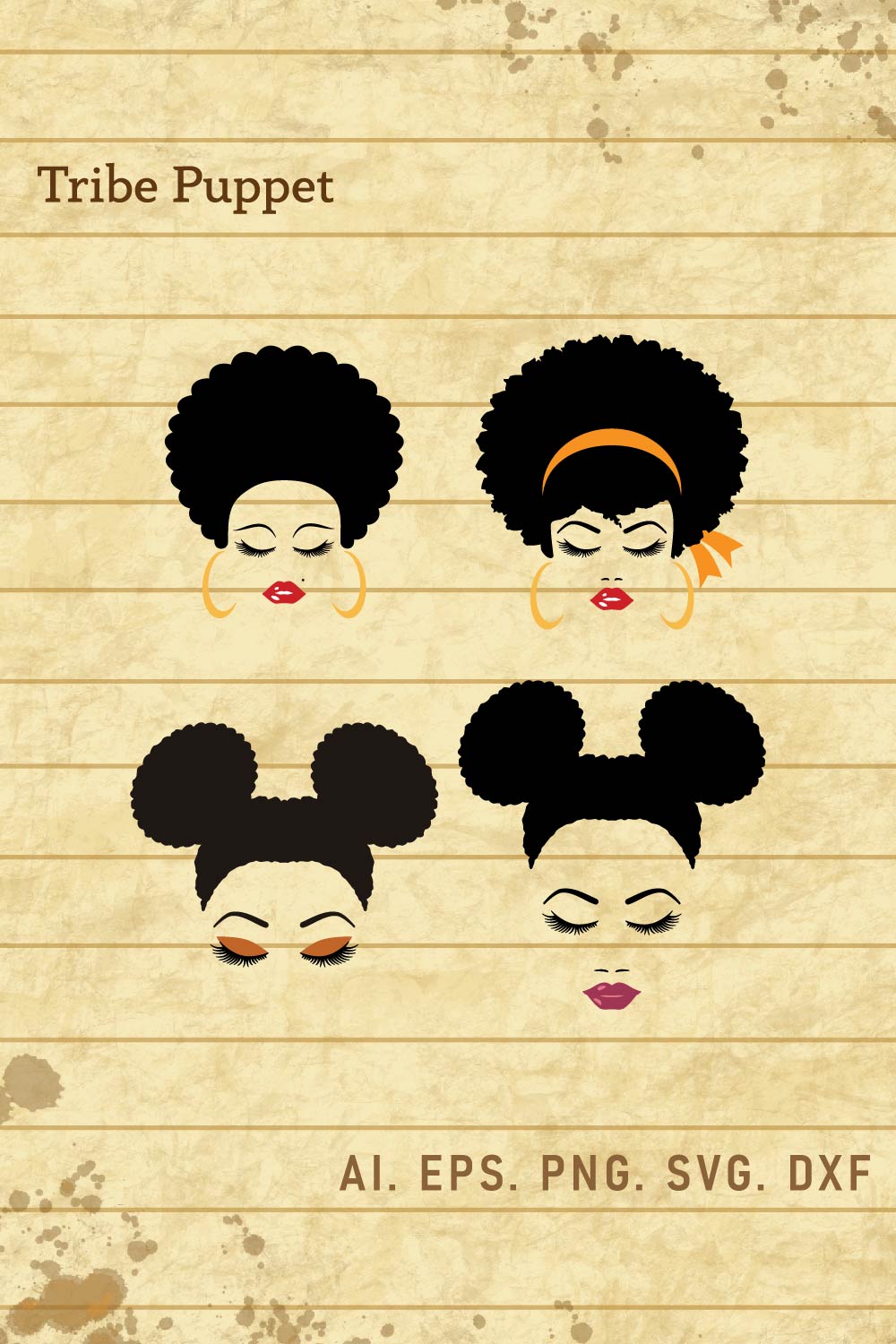 Afro woman pinterest preview image.