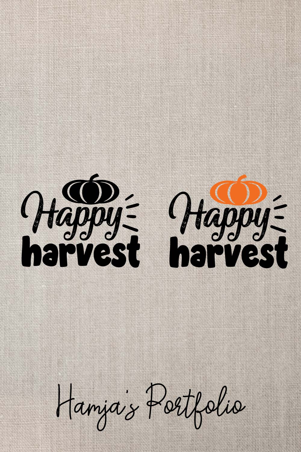 Happy Harvest vector pinterest preview image.