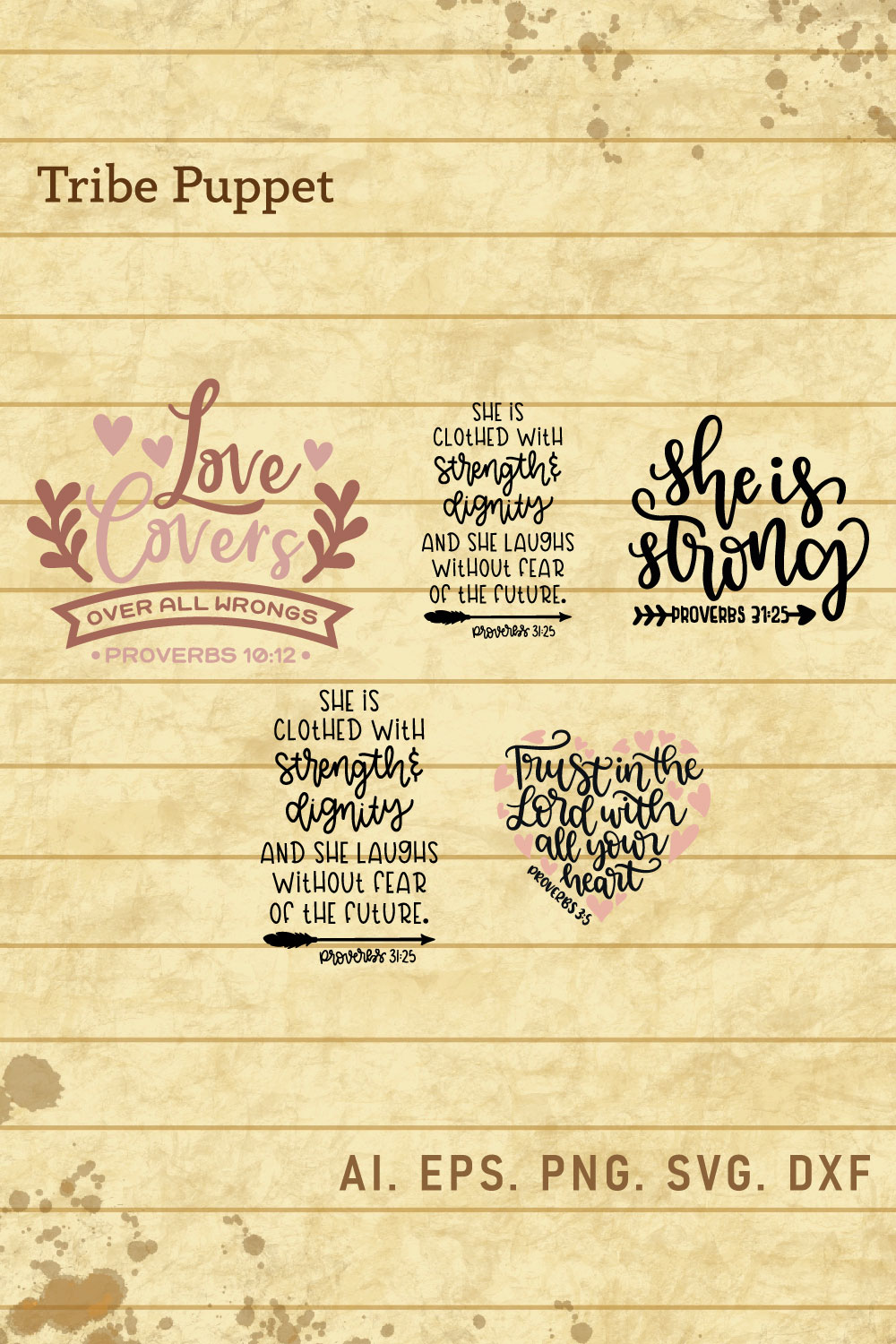 Christian Typography bundle pinterest preview image.