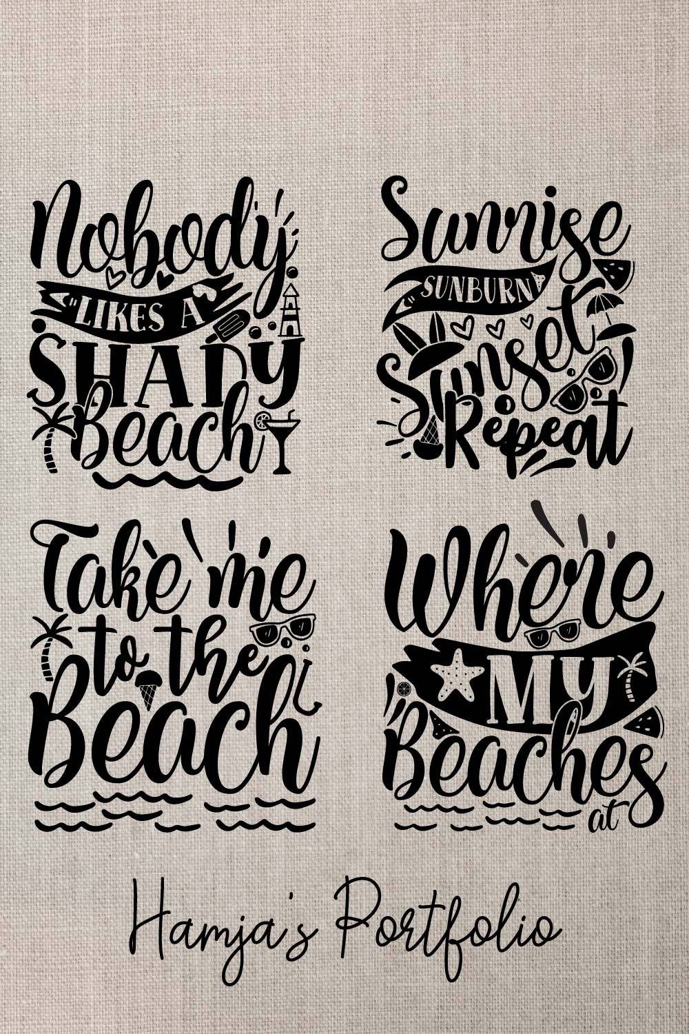 Beach Vector svg pinterest preview image.