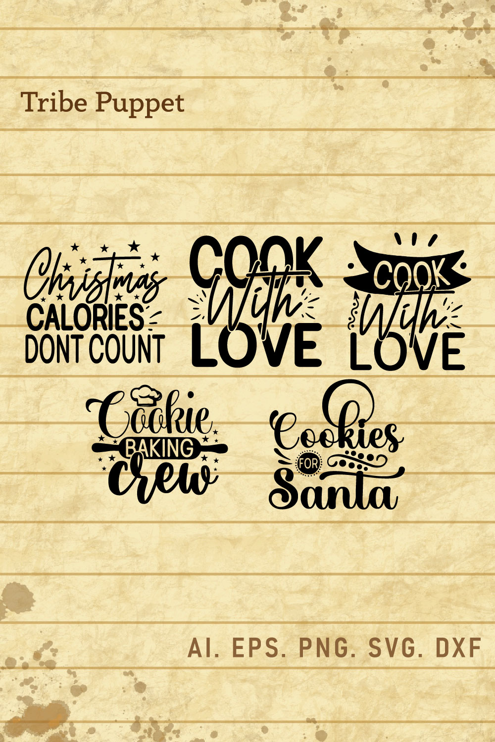 Baking Typography pinterest preview image.